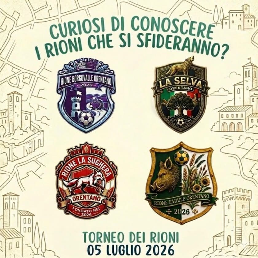 Orentano lancia il 1° Torneo dei Rioni